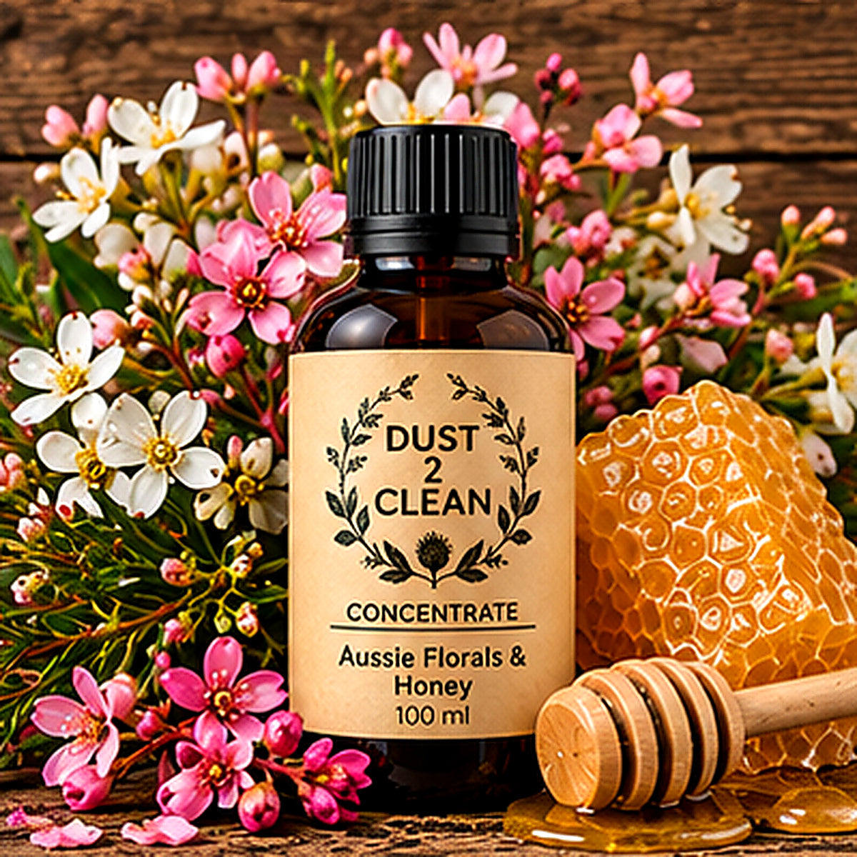 Dust 2 Clean Aussie Florals and Honey 100ml concentrate