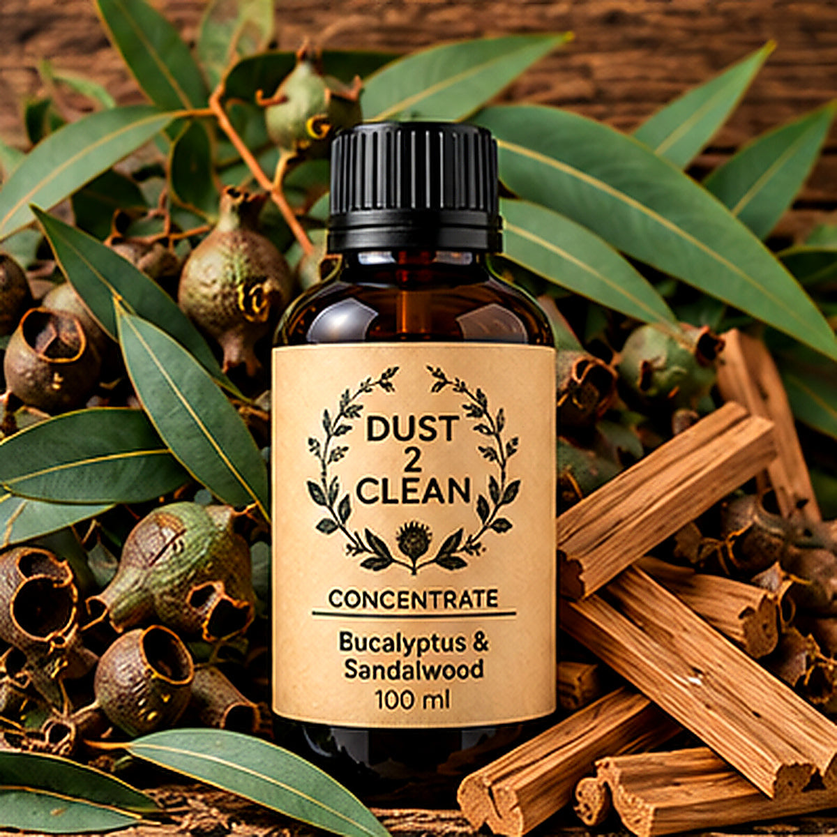 Dust 2 Clean Eucalyptus and Sandalwood 100ml concentrate