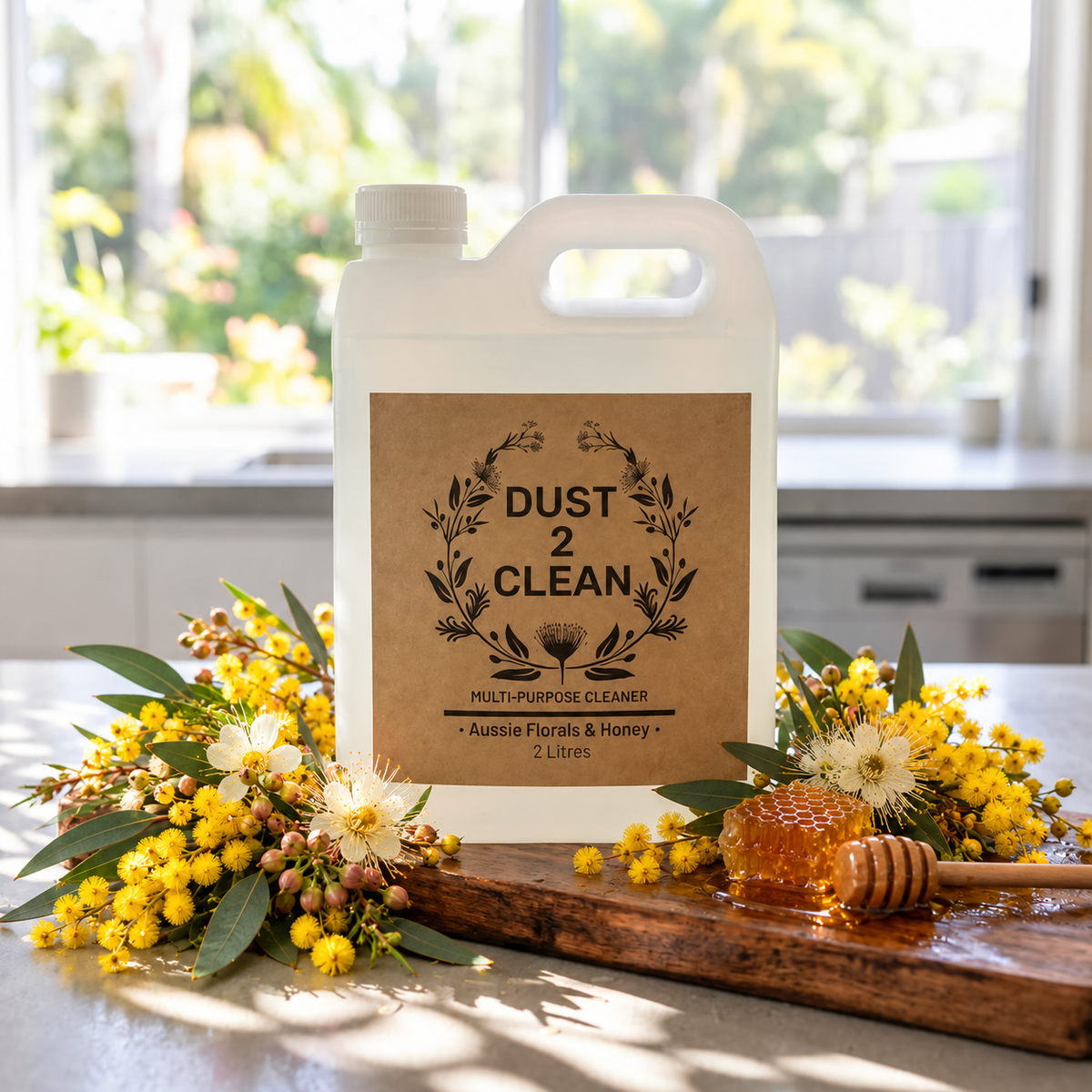 Dust 2 Clean Aussie Florals & Honey Multipurpose Cleaner 2L